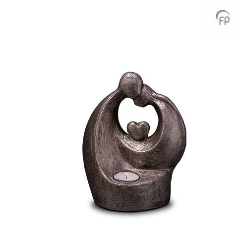 Keramische urn Zilver Verlichte Troost (waxine) UGKS045AT
