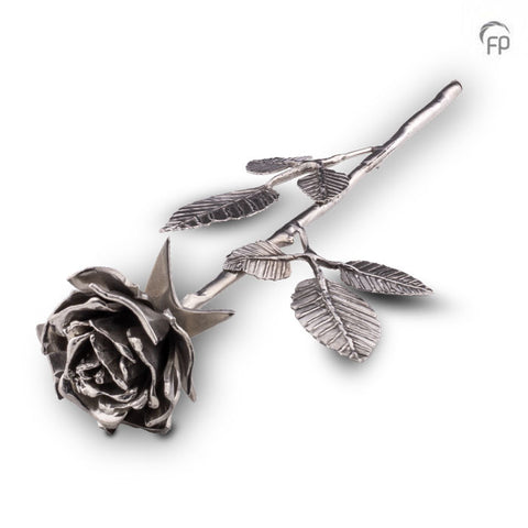 Asbeeld zilvertin - Een roos in bloei, symbool van de liefde GGP167