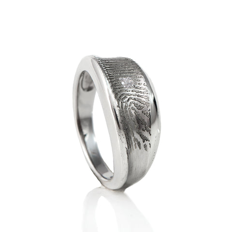 0138-01 Design afdruk ring met Steen