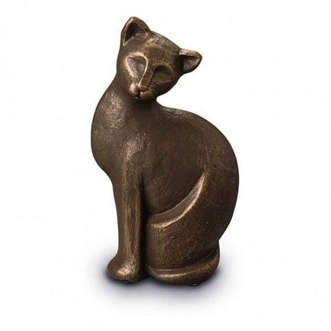 Keramische urn brons Kattenurn UGK209